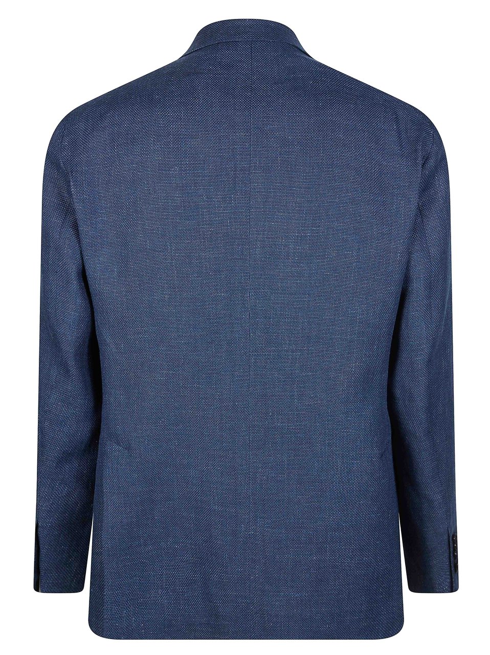 Tagliatore Deep Blue Linen-Cotton Single-Breasted Blazer Groen