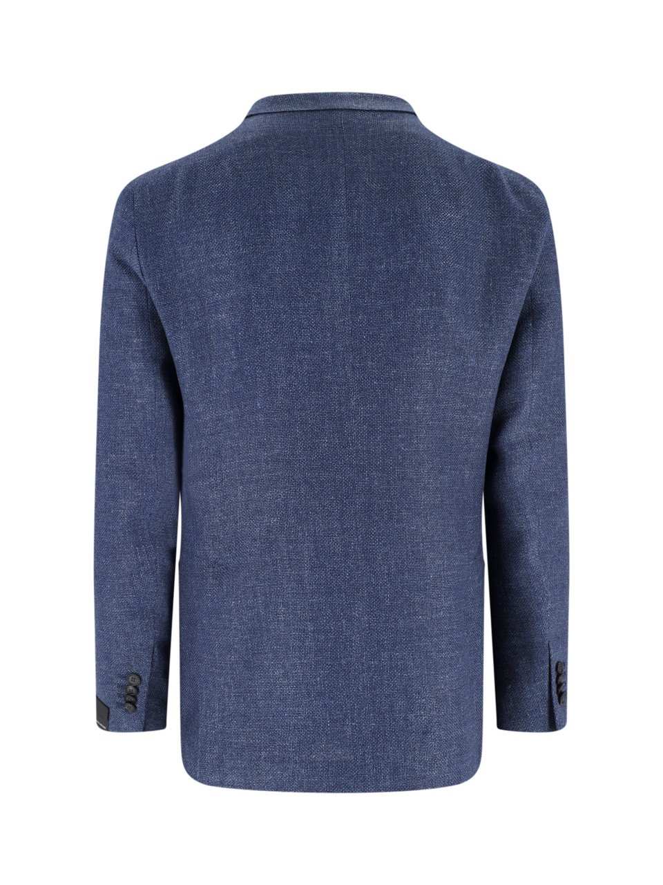 Tagliatore Blue Tailored Textured Notch Lapel Jacket Blauw