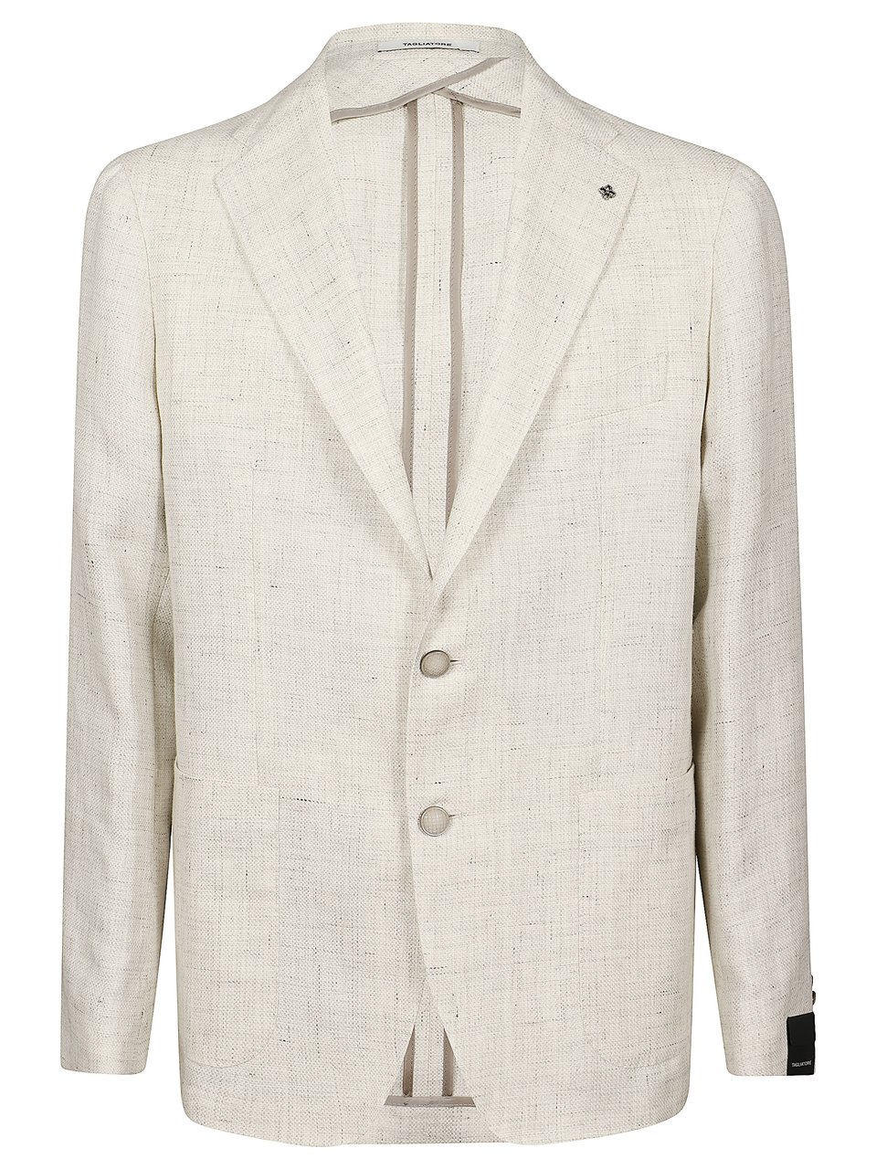 Tagliatore Beige Linen Wool Blend Blazer Wit