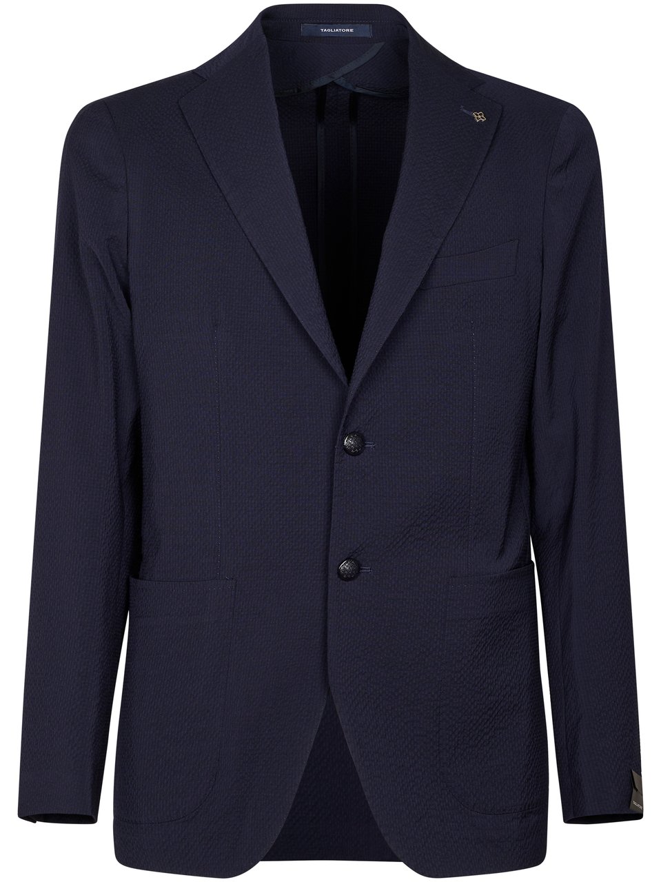 Tagliatore Tailored Two-Button Blazer with Notch Lapels Zwart