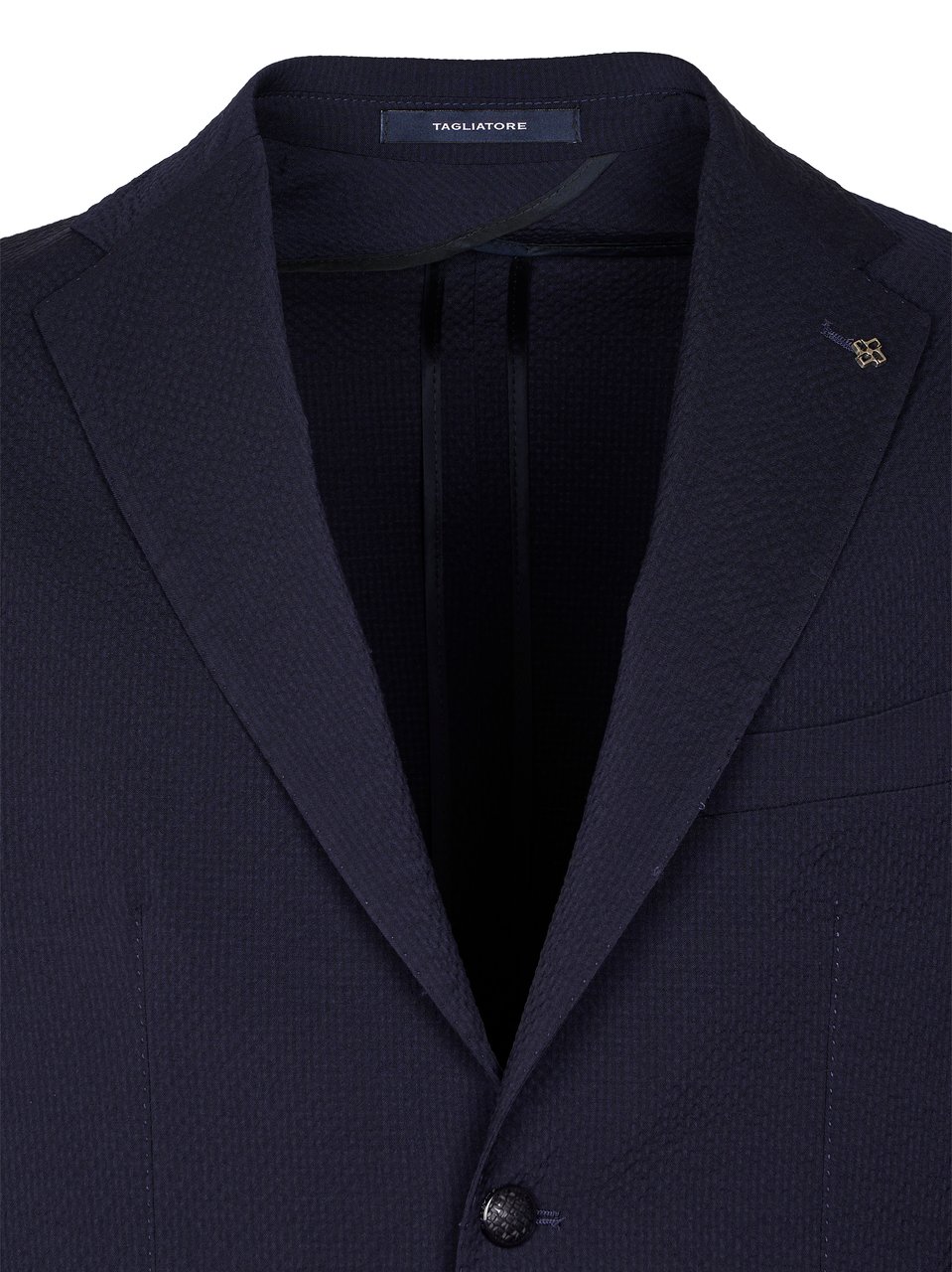 Tagliatore Tailored Two-Button Blazer with Notch Lapels Zwart