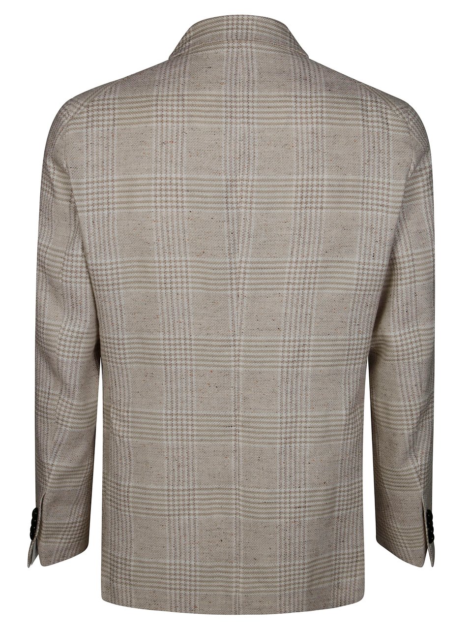 Tagliatore Slim-Fit Single-Breasted Plaid Jacket with Notch Lapels Grijs