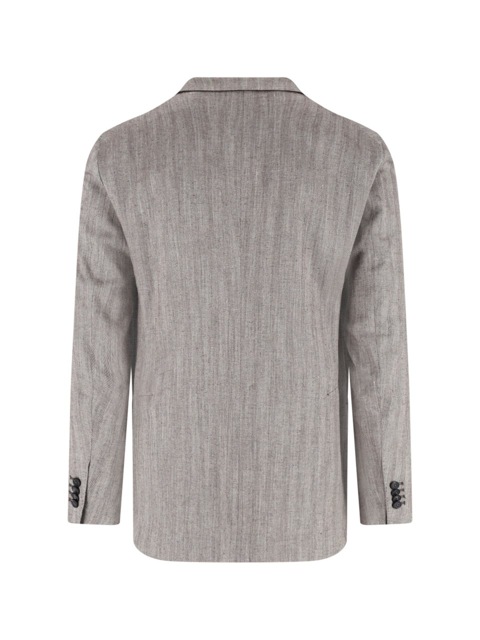 Tagliatore Grey Herringbone Notch Lapel Tailored Jacket Grijs