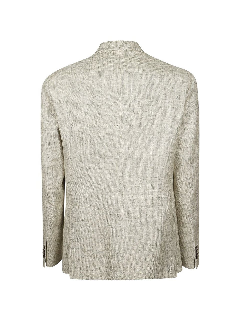 Tagliatore Beige Textured Single Breasted Jacket Grijs