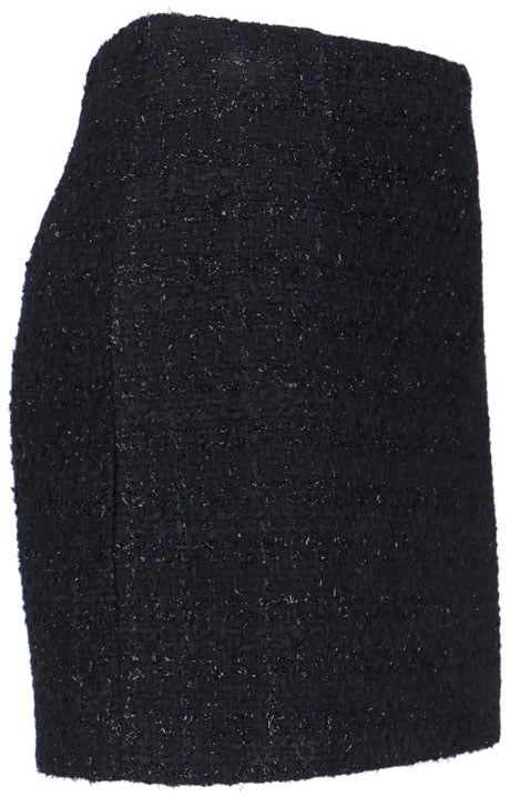 Tagliatore Classic Black Tailored Skirt With Subtle Sheen Zwart