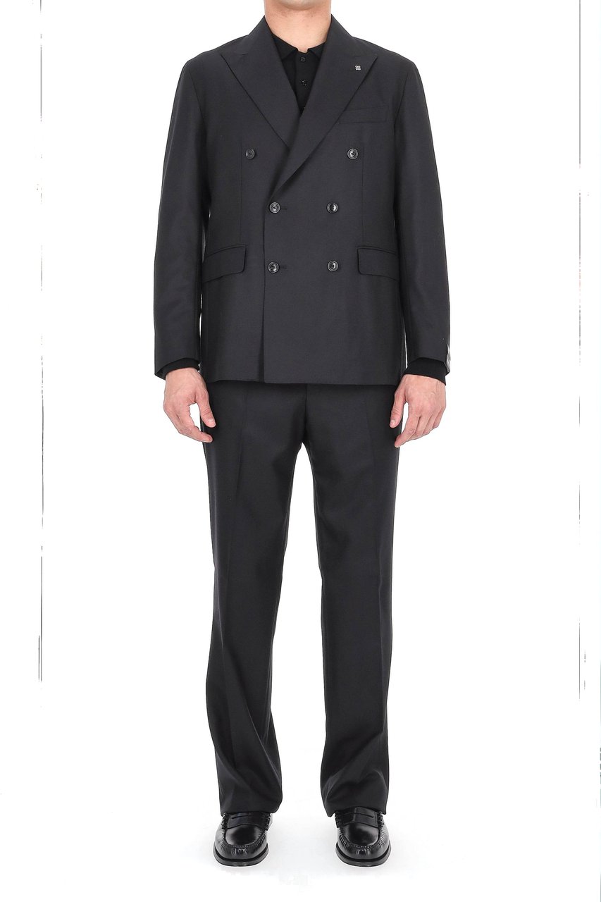 Tagliatore New York Model Super 120’S Wool Double-Breasted Dress Zwart