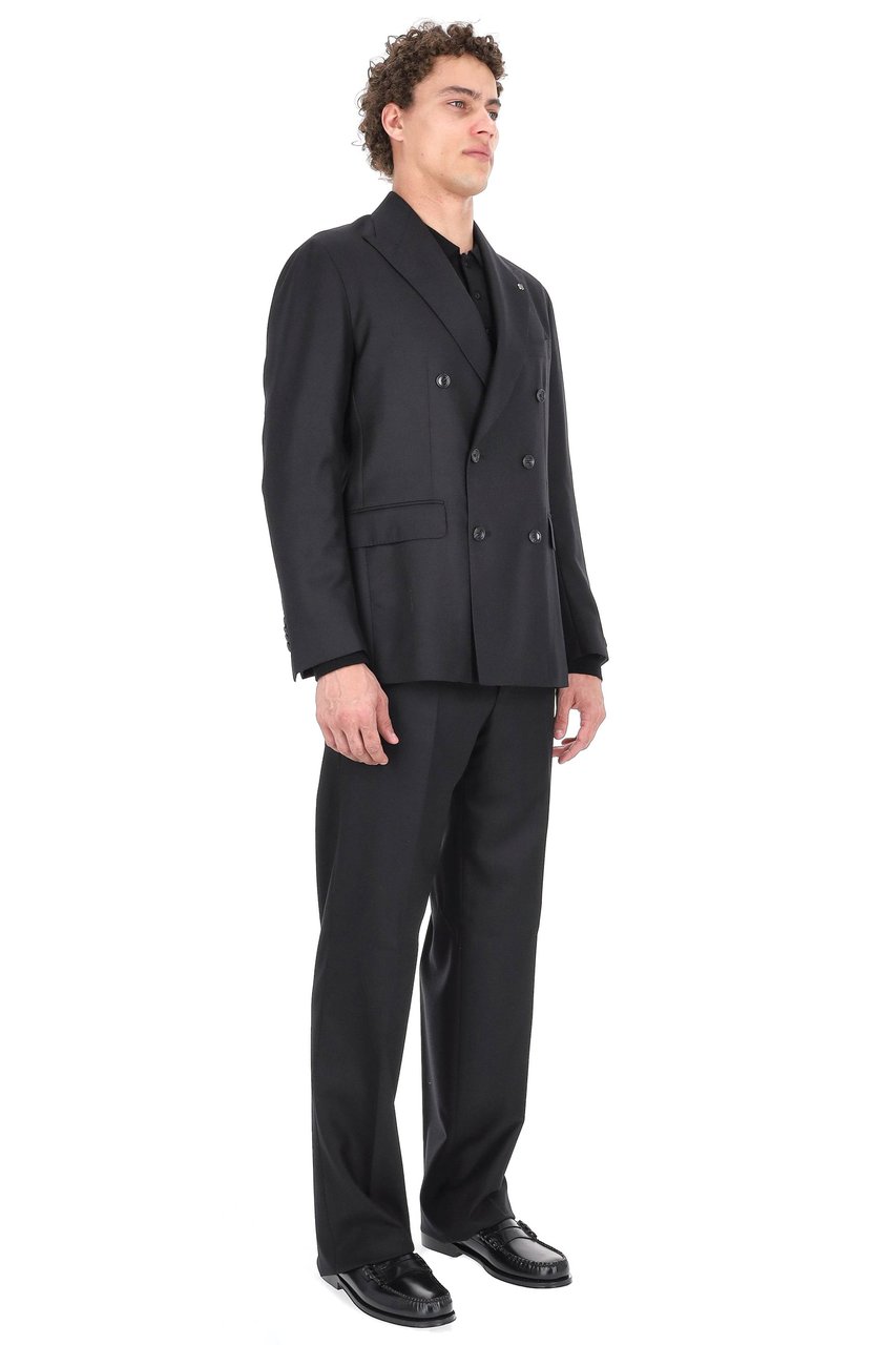 Tagliatore New York Model Super 120’S Wool Double-Breasted Dress Zwart
