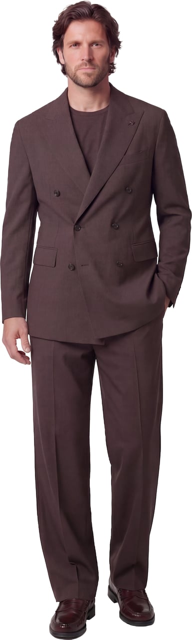 Tagliatore Wool double-breasted suit Bruin