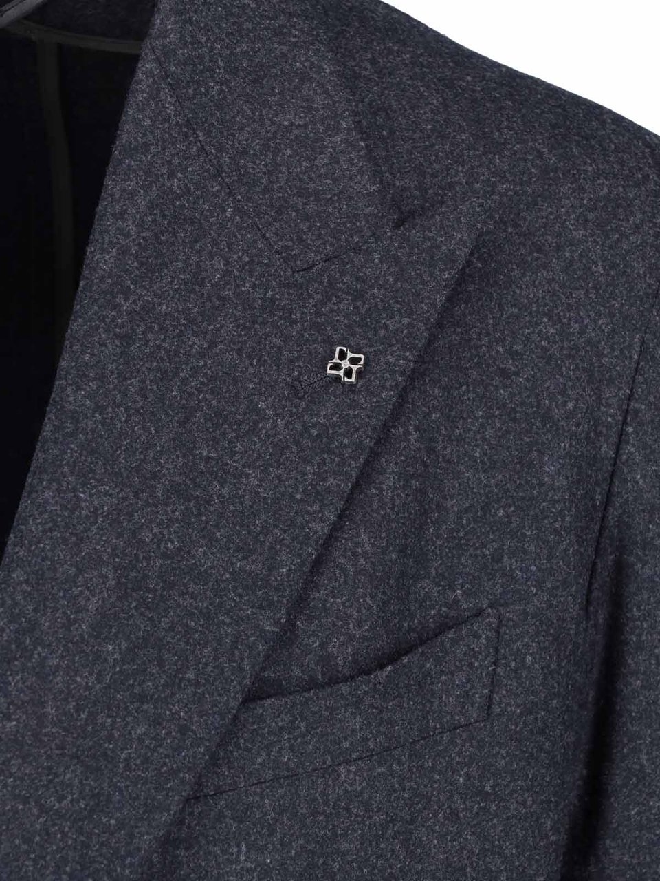 Tagliatore Double-Breasted Virgin Wool Suit With Peak Lapels Grijs