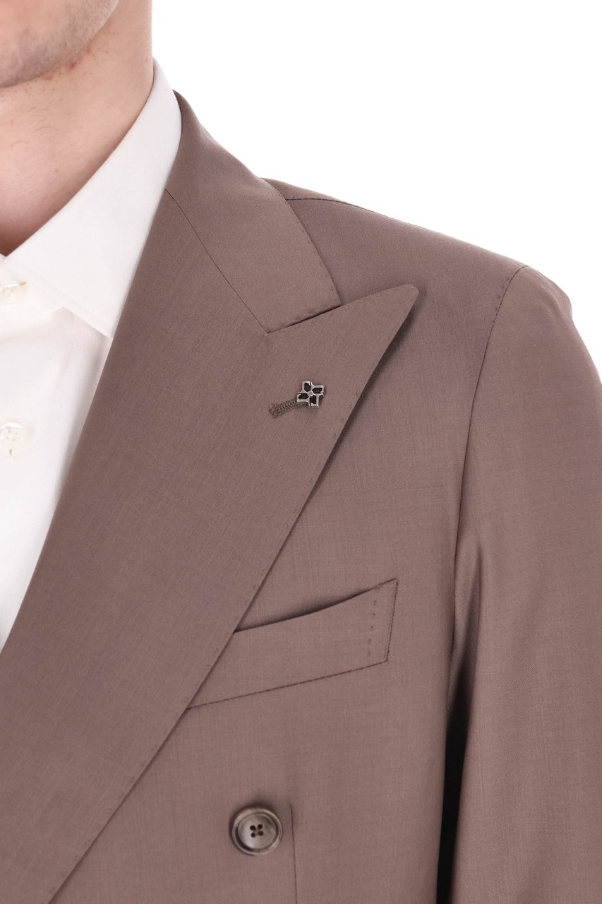 Tagliatore Vesuvio Super 100s Wool Double-Breasted Suit Roze