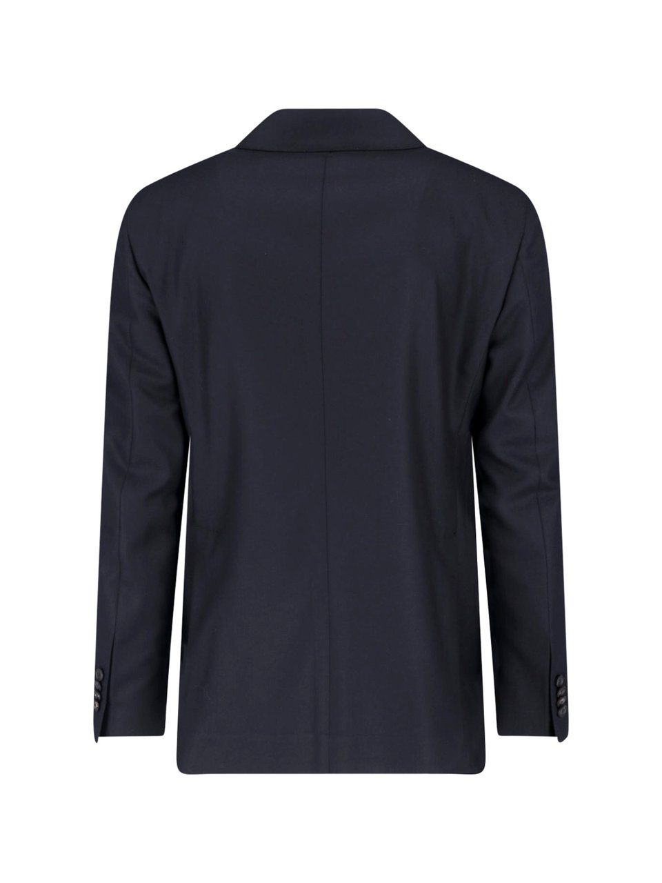 Tagliatore Double-Breasted Virgin Wool Suit with Peak Lapel Zwart