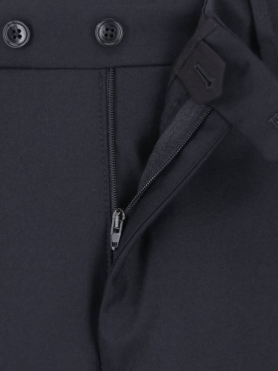 Tagliatore Double-Breasted Virgin Wool Suit with Peak Lapel Zwart