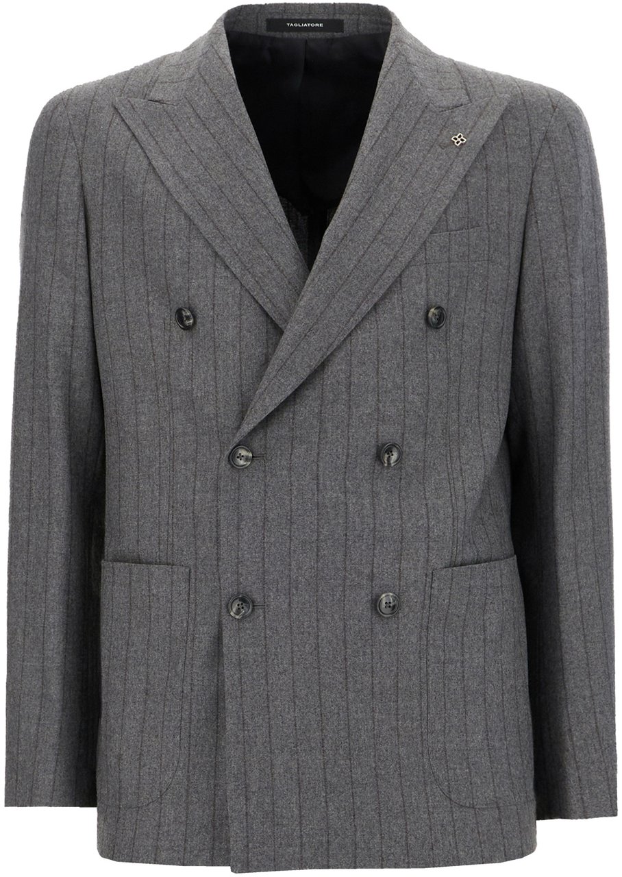 Tagliatore Tagliatore Embroidered stretch wool suit Divers