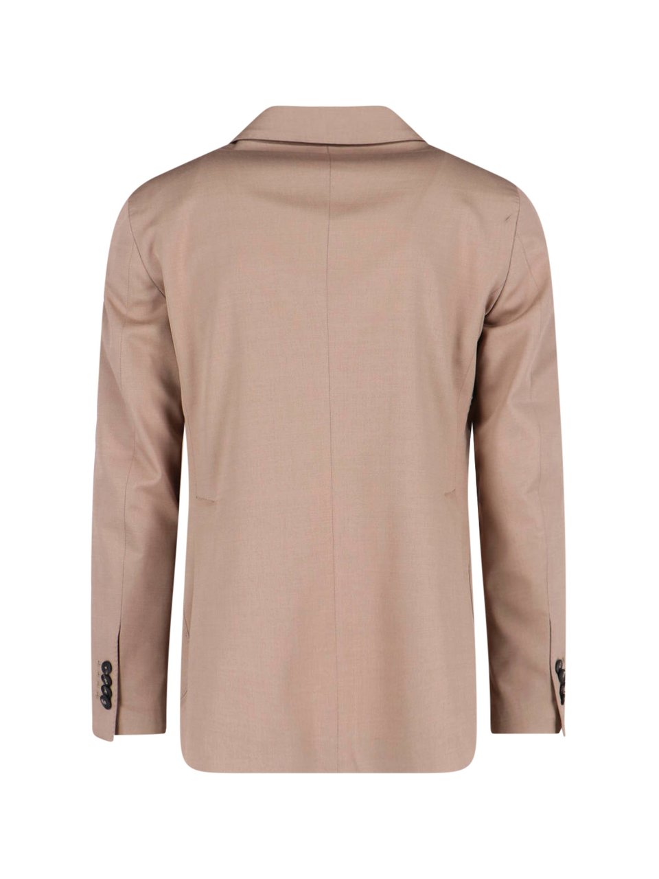 Tagliatore Beige Dress Shirt With Classic Collar And Button-Down Front Roze