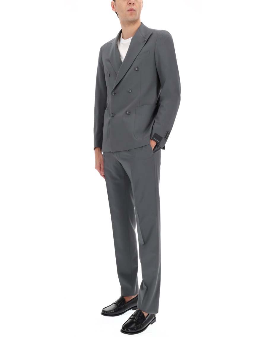 Tagliatore Virgin Wool Blend Tailored Suit Grijs