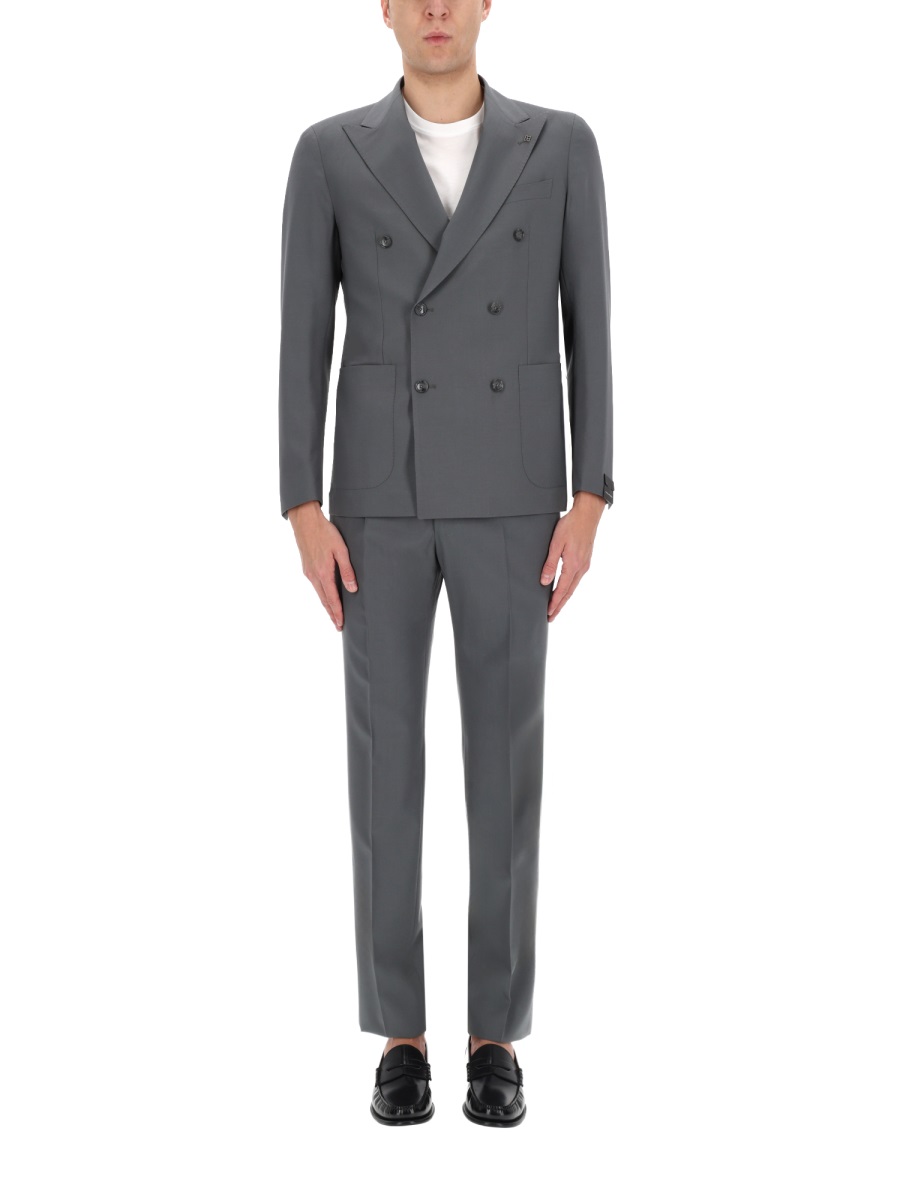 Tagliatore Virgin Wool Blend Tailored Suit Grijs