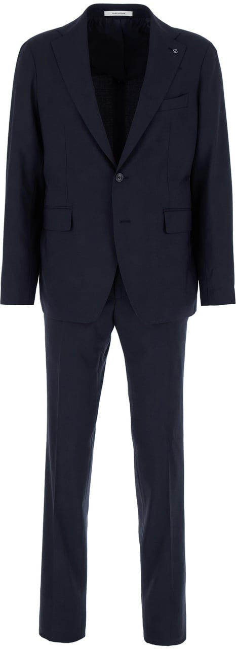 Tagliatore Tagliatore Navy blue wool suit Blauw