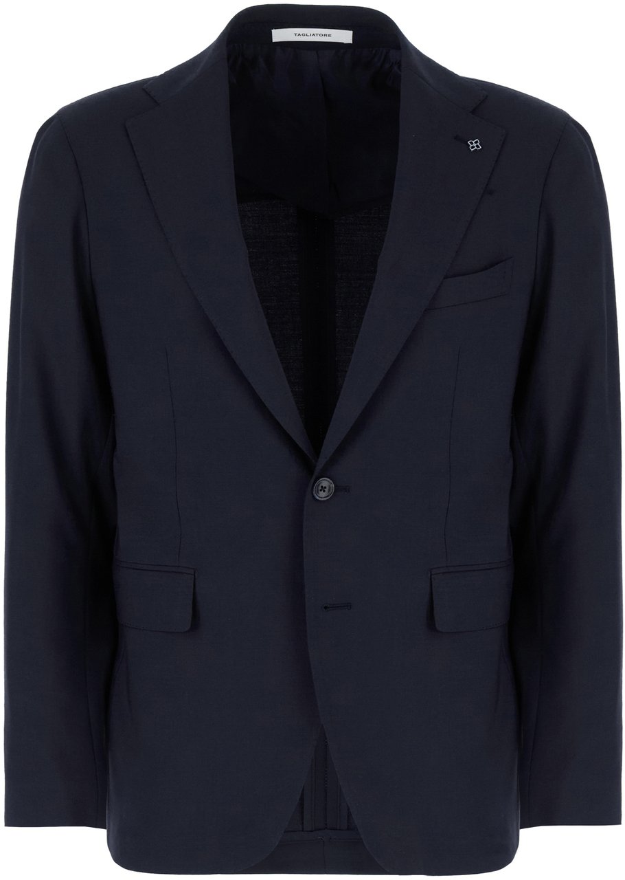 Tagliatore Tagliatore Navy blue wool suit Blauw