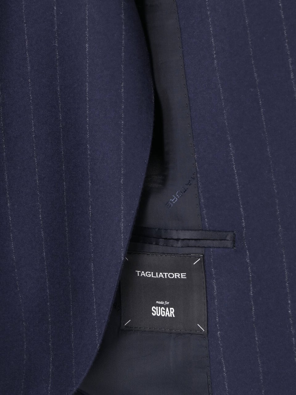 Tagliatore Exclusive Blue Pinstripe Tailored Suit by Tagliatore Blauw