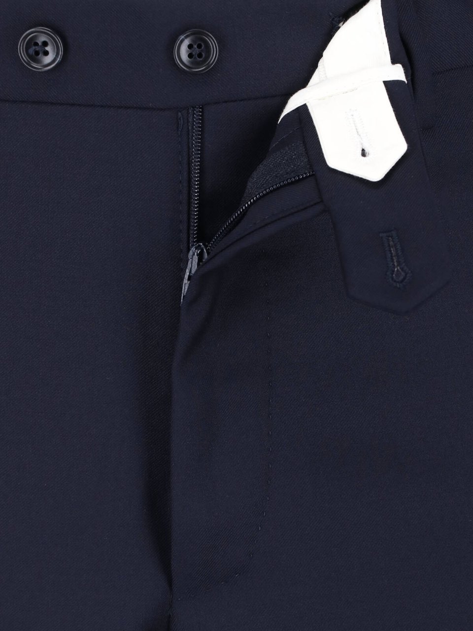 Tagliatore Navy Single-Breasted Peaked Lapel Wool Suit Blauw