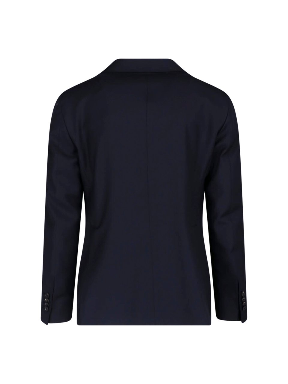 Tagliatore Navy Single-Breasted Peaked Lapel Wool Suit Blauw
