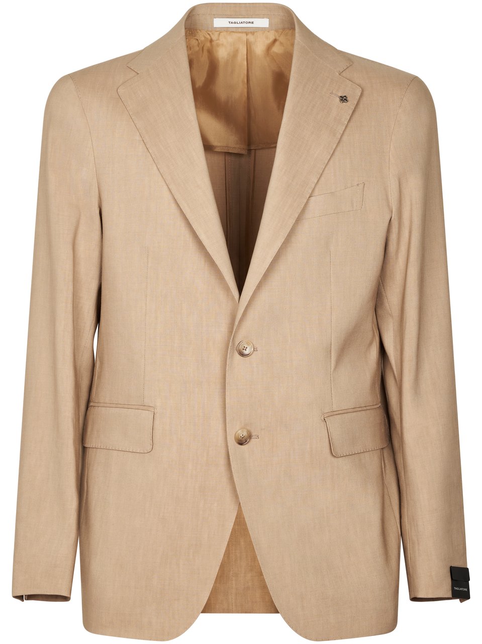 Tagliatore Beige Tailored Jacket with Two-Button Front Neutraal