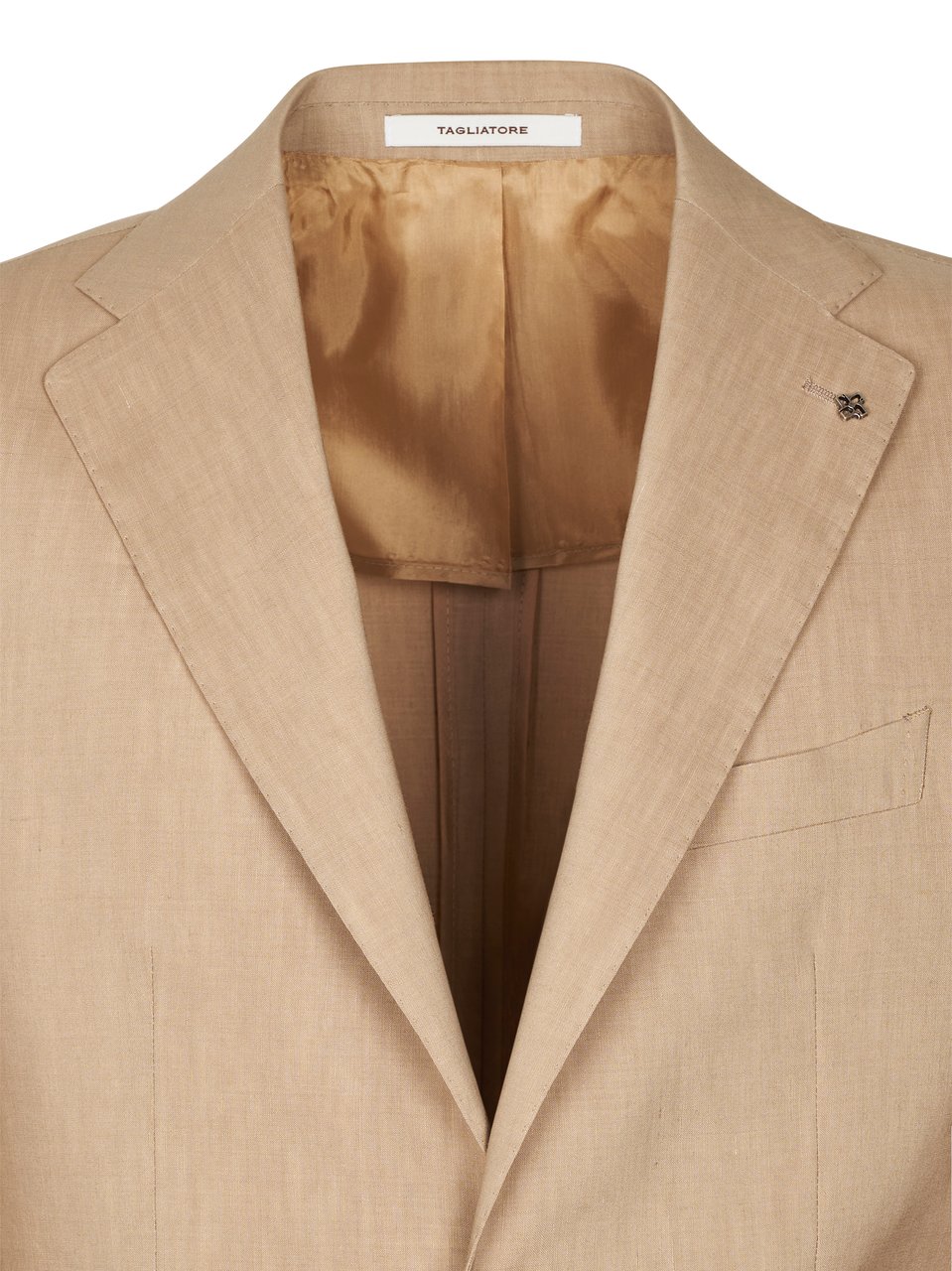 Tagliatore Beige Tailored Jacket with Two-Button Front Neutraal