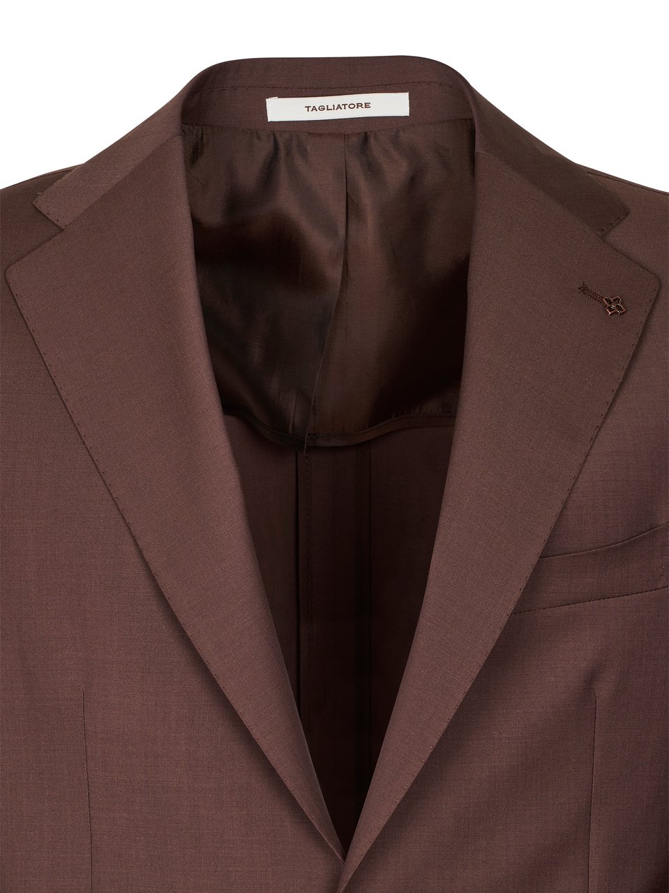 Tagliatore Brown Tailored Two-Button Jacket with Matching Trousers Grijs