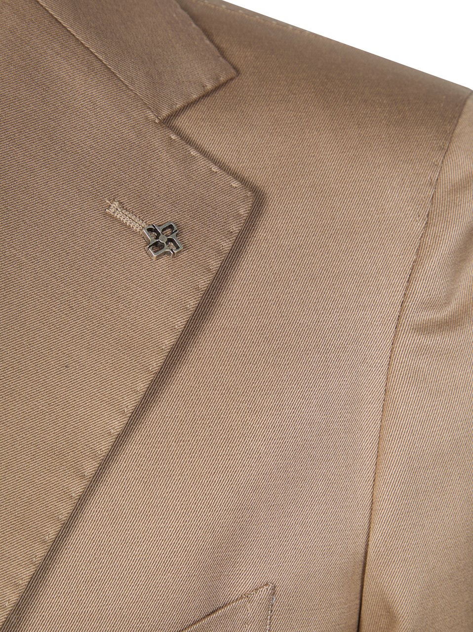 Tagliatore Light Brown Virgin Wool Patch Pocket Suit Bruin