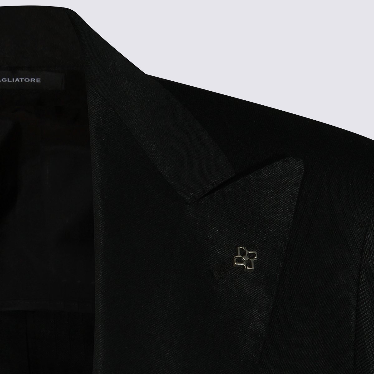 Tagliatore Tailored Black Jacket With Trousers Zwart