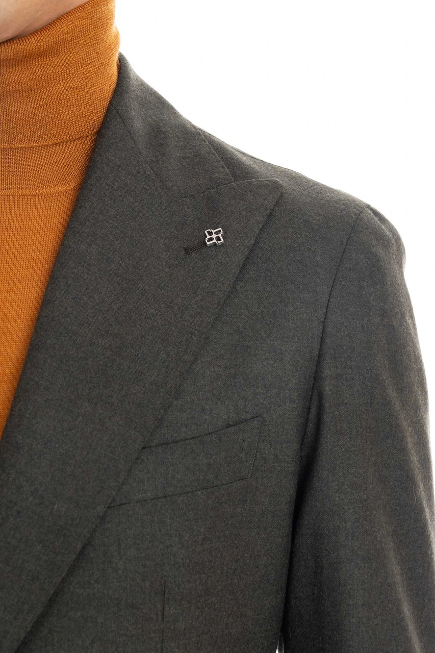 Tagliatore Light Flannel Vesuvio Suit Zwart
