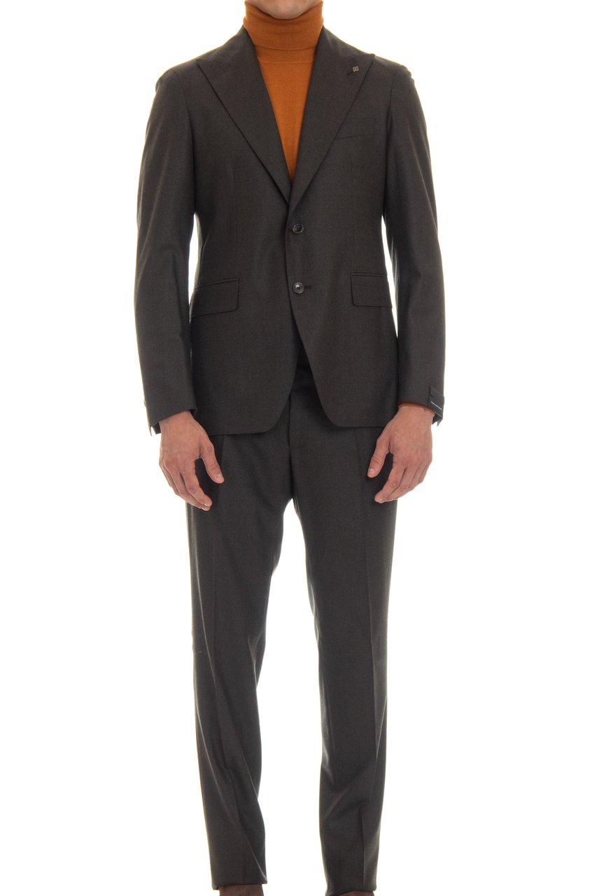 Tagliatore Light Flannel Vesuvio Suit Zwart