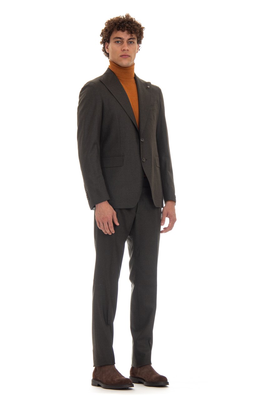 Tagliatore Light Flannel Vesuvio Suit Zwart