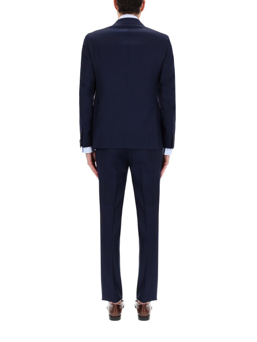 Tagliatore Virgin Wool Tailored Slim Suit Zwart