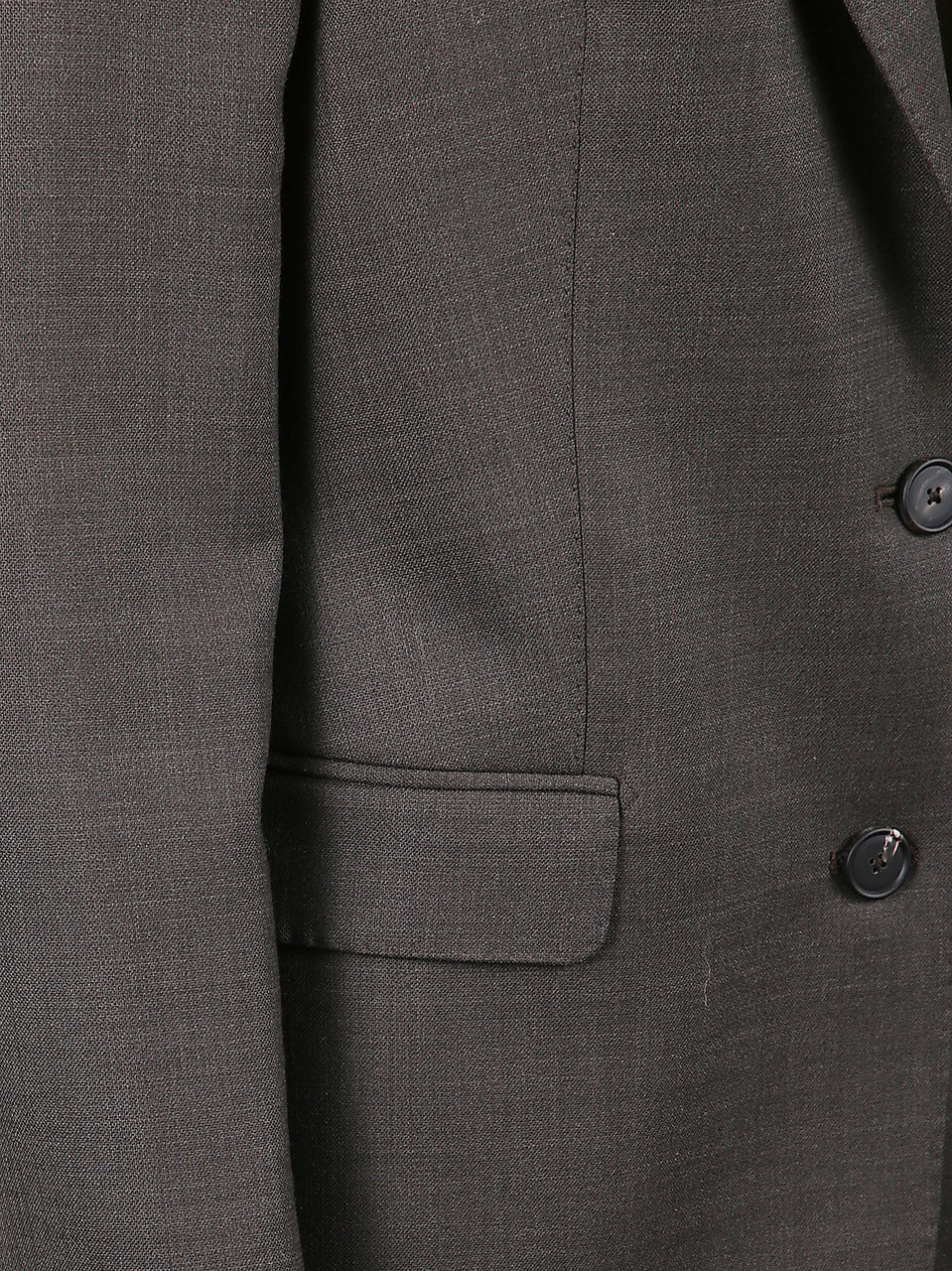 Tagliatore Tailored Grey Wool Suit With Structured Silhouette Zwart