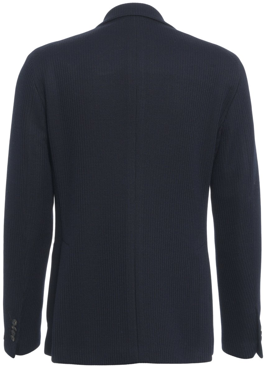 Tagliatore Blazer doppiopetto in maglia Blauw