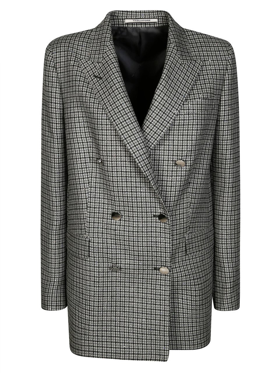 Tagliatore Double-Breasted Grey Blazer Grijs