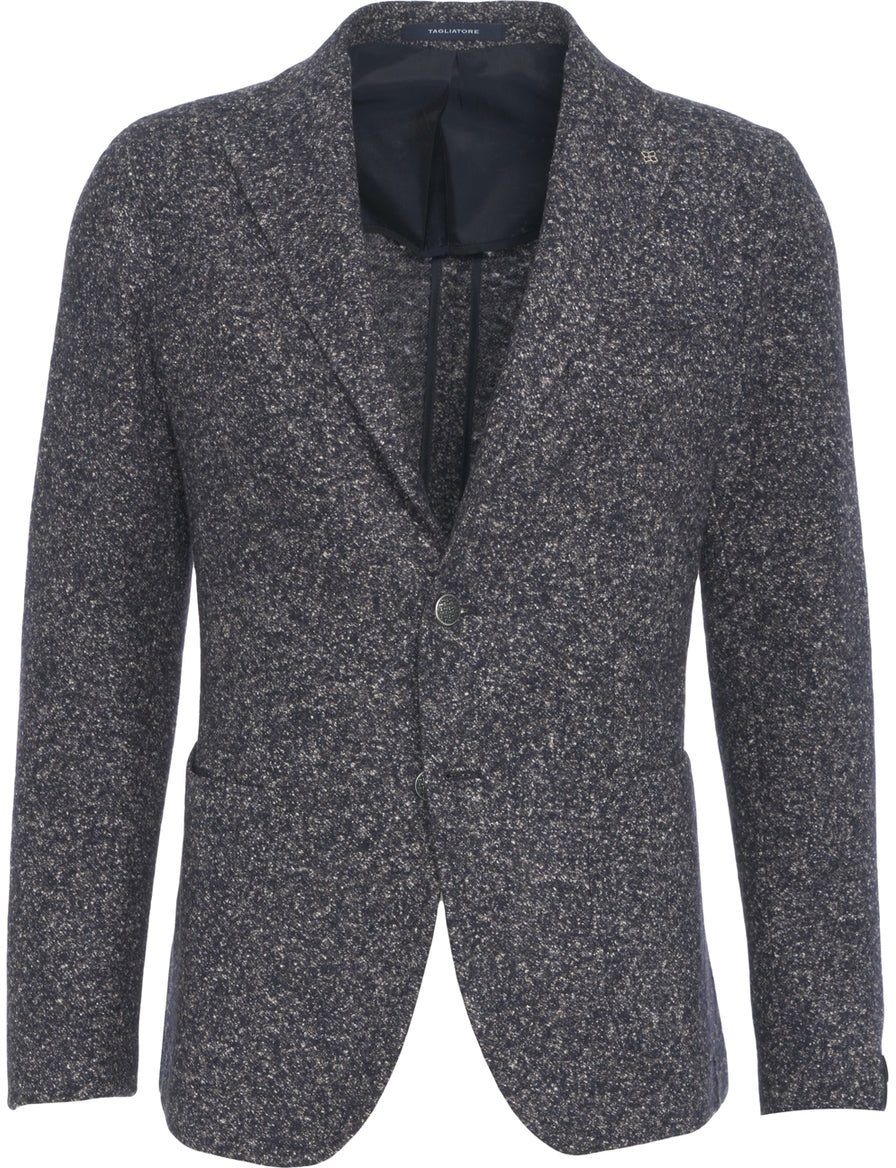 Tagliatore Virgin wool blazer Blauw