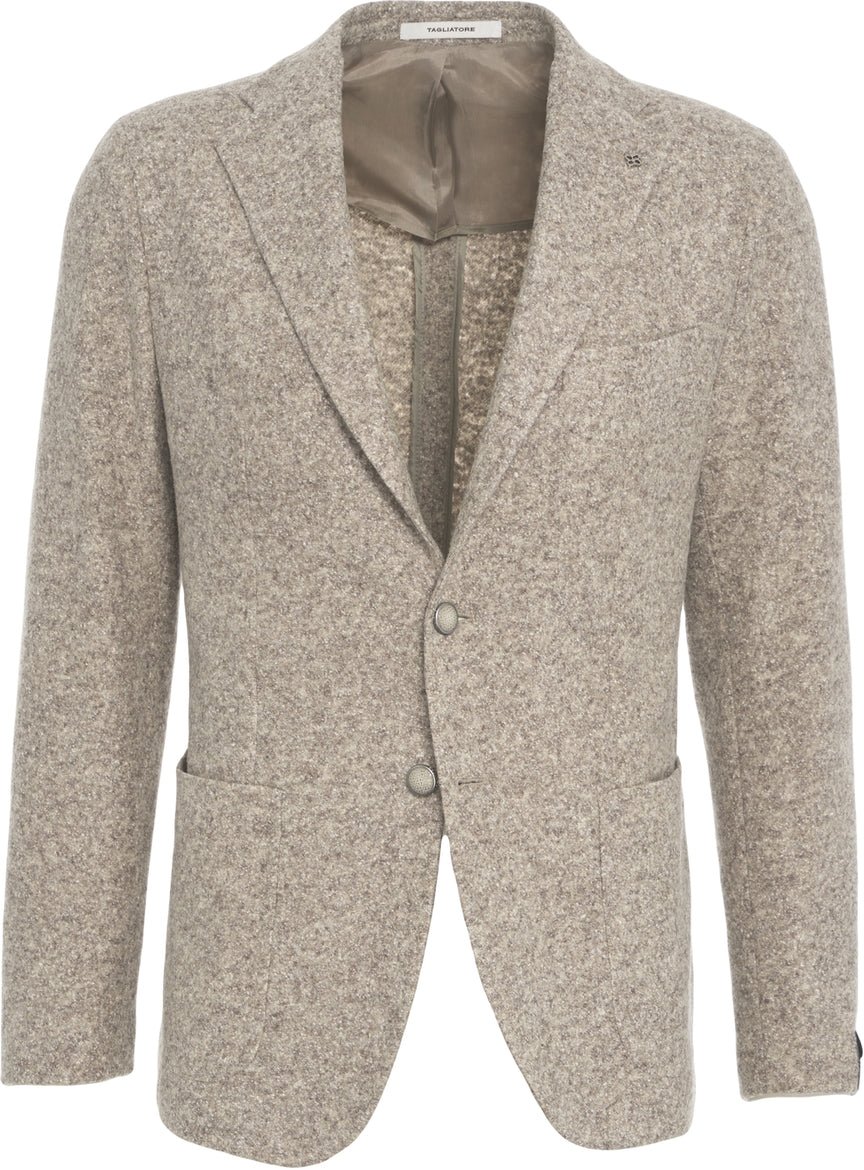Tagliatore Virgin wool blazer Beige