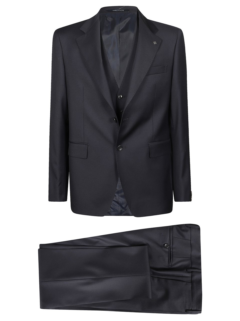 Tagliatore Tailored Three Piece Vest Suit Zwart