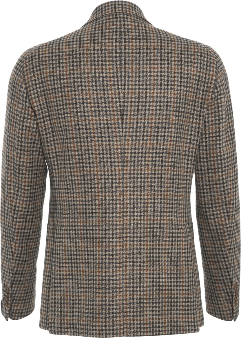 Tagliatore Virgin wool double-breasted blazer Bruin