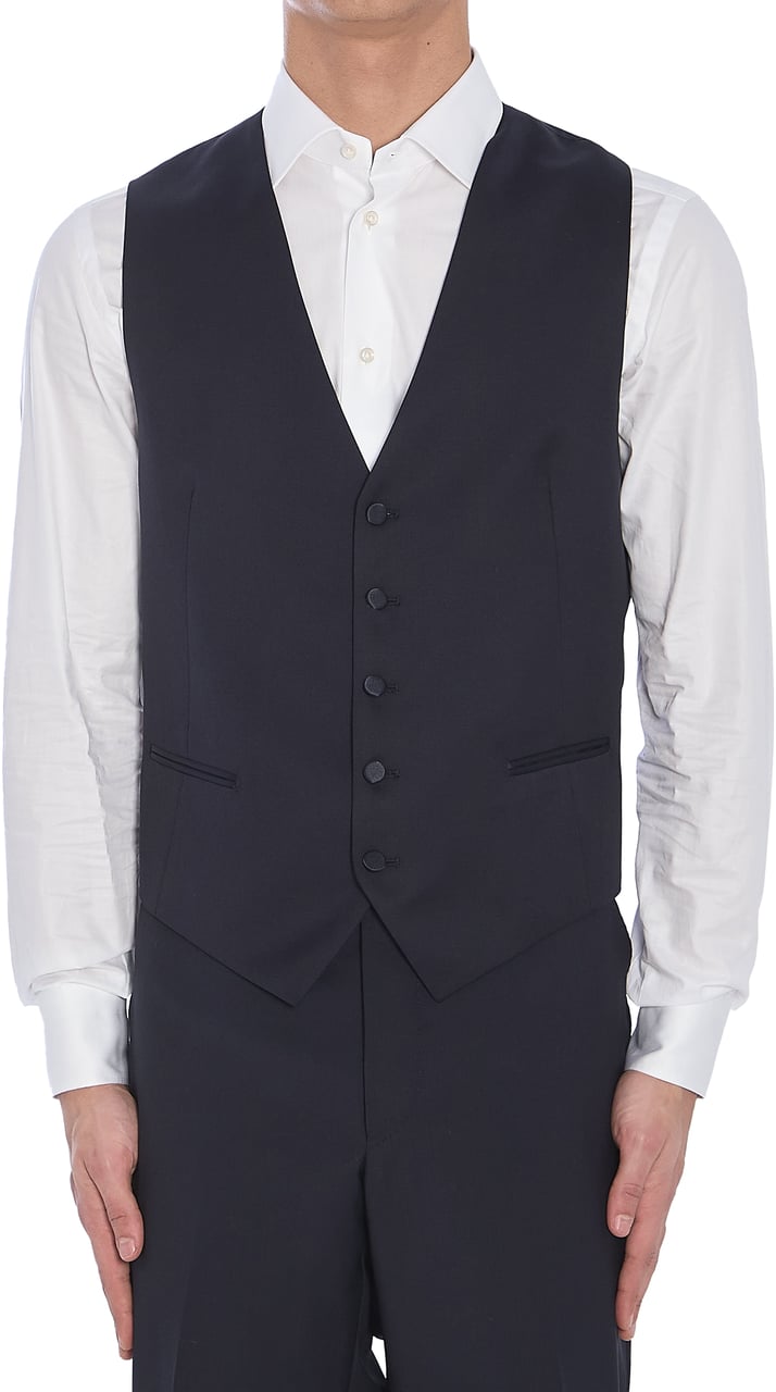 Tagliatore Wool vest Blauw