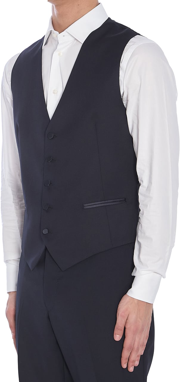 Tagliatore Wool vest Blauw