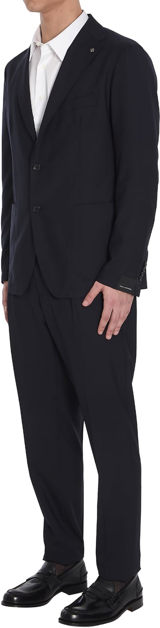 Tagliatore Two-piece suit set in wool and silk blend Blauw