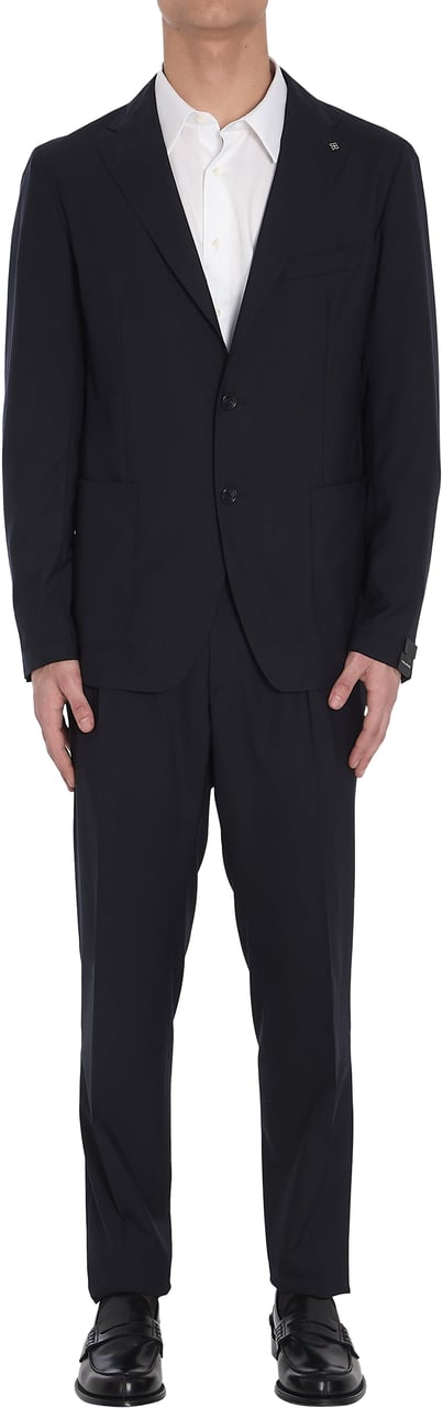 Tagliatore Two-piece suit set in wool and silk blend Blauw