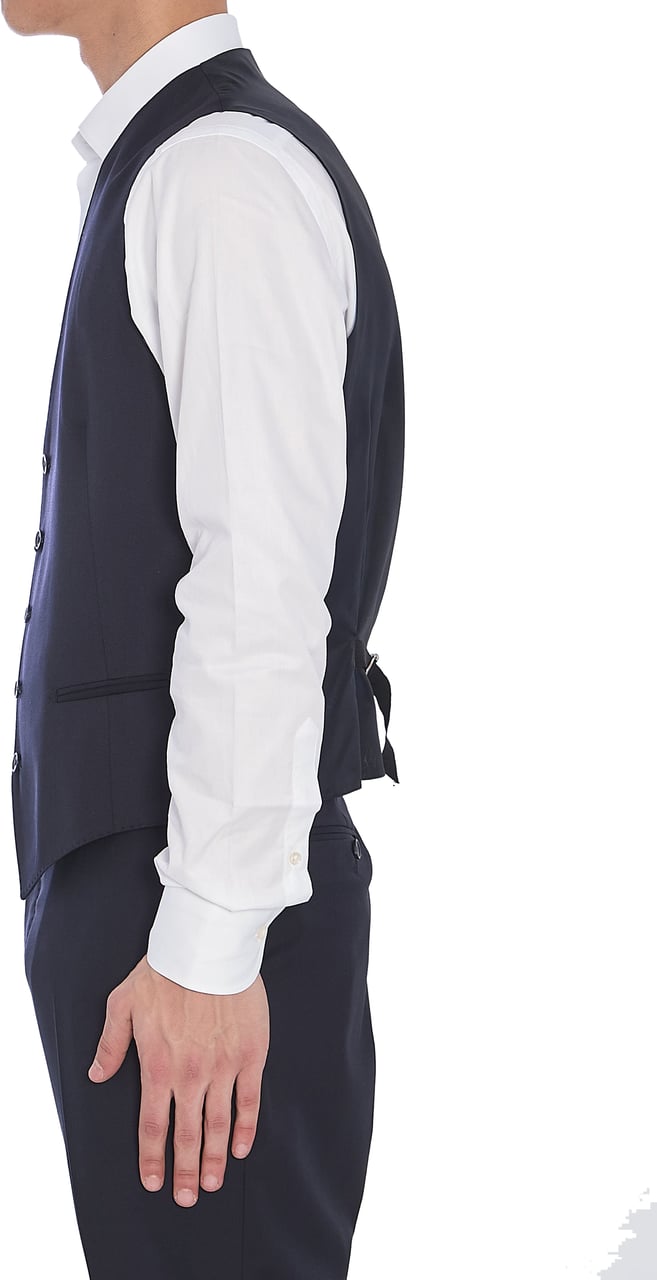 Tagliatore Wool vest Blauw