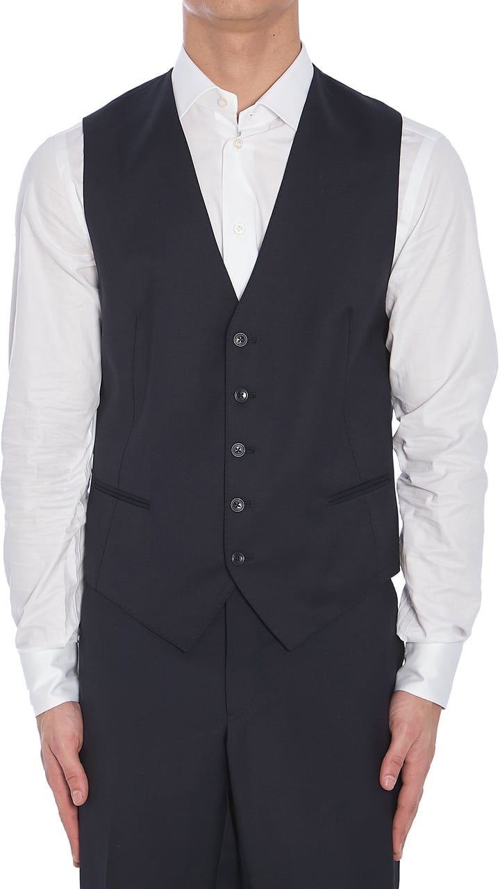 Tagliatore Wool vest Blauw