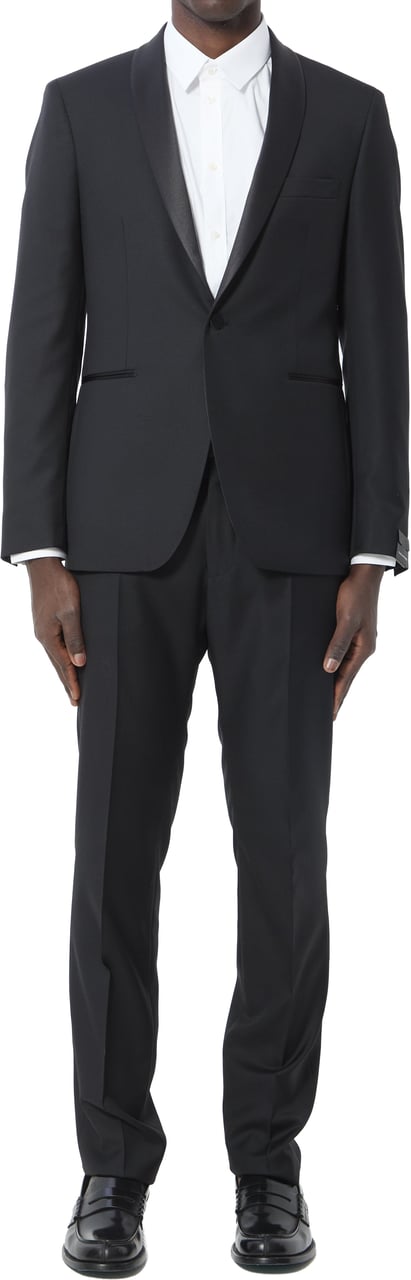 Tagliatore Super 110s virgin wool tuxedo Zwart