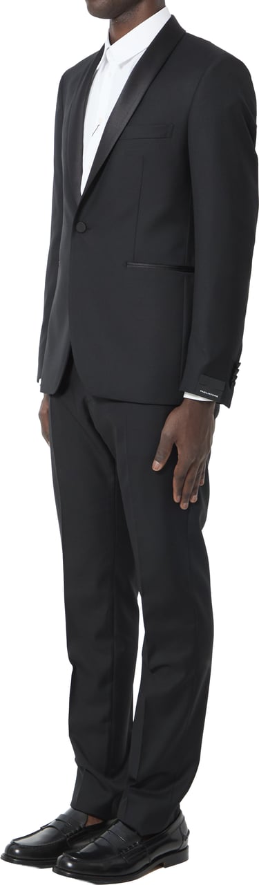 Tagliatore Super 110s virgin wool tuxedo Zwart