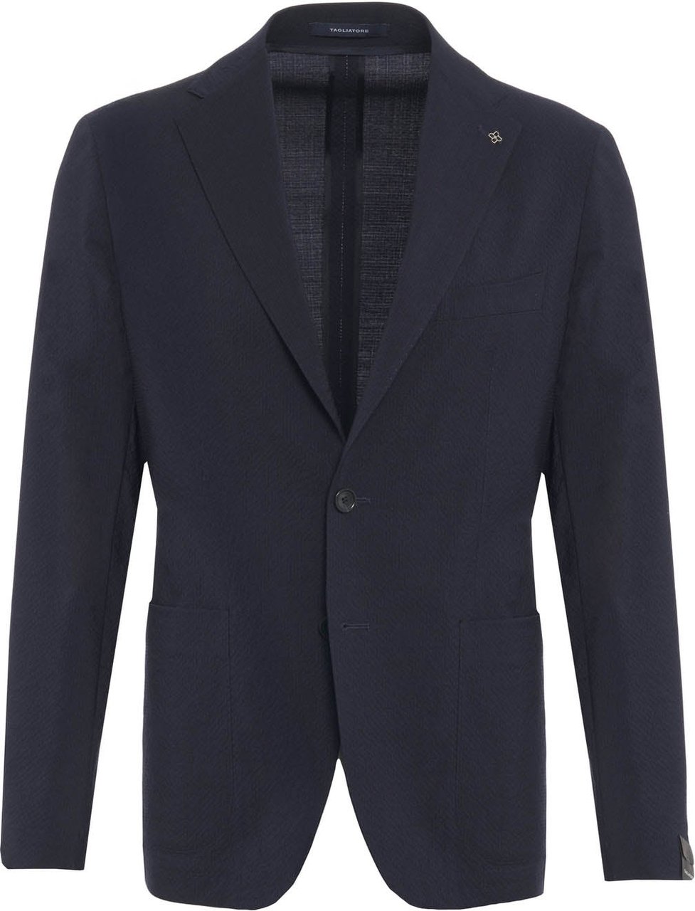Tagliatore Suit in seersucker Blauw